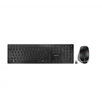 CHERRY DW 9500 slim klávesnica s myšou univerzálna RF Wireless + Bluetooth AZERTY francúzska čierna, sivá
