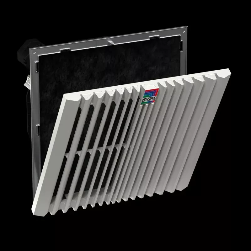 Príslušenstvo racku Rittal 3244.800 vstavaný ventilátor 770 m³/h, 1 ventilátor, plastové puzdro, biela