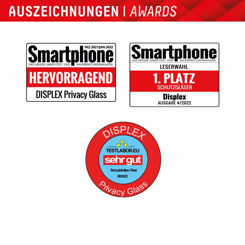 Displex Privacy Screen Protector (10H) pre Samsung Galaxy S22/S23, Eco montážny rám, filter proti zvedavým pohľadom