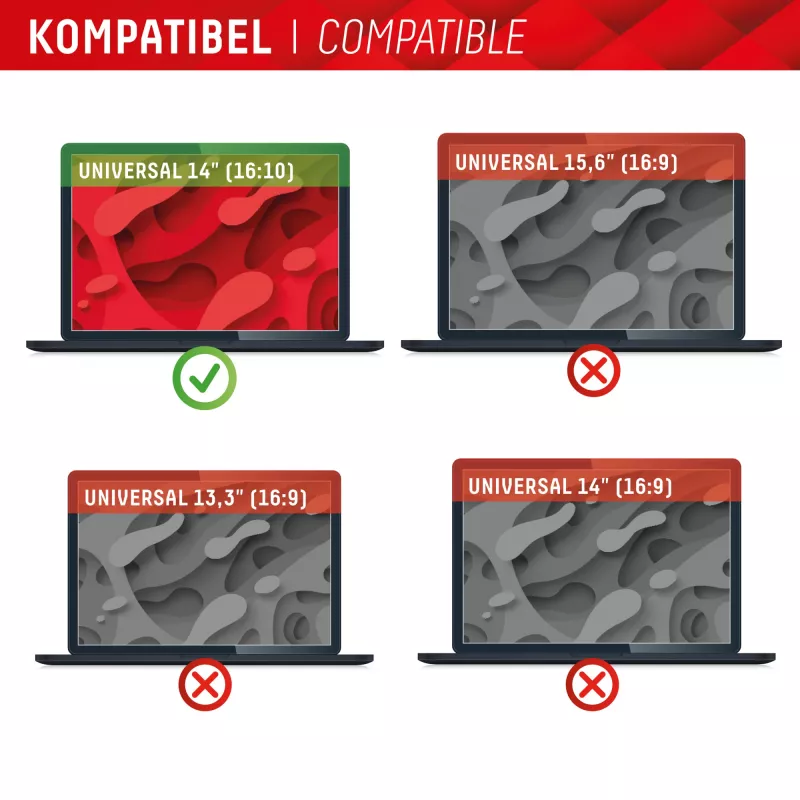 Displex PRIVACY SAFE magnetický 2-cestný filter súkromia pre laptop/notebook 14'' (16:10)