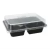 Papstar 96554 jednorazová nádoba na potraviny čierna PET 227x178x45mm