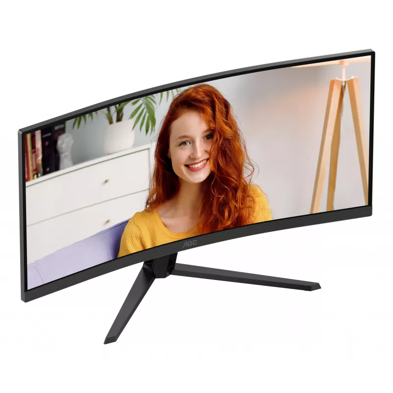 AOC B3 CU34B3E počítačový monitor 86,4 cm (34 inch) 3440 x 1440 pixelov Wide Quad HD LED čierny