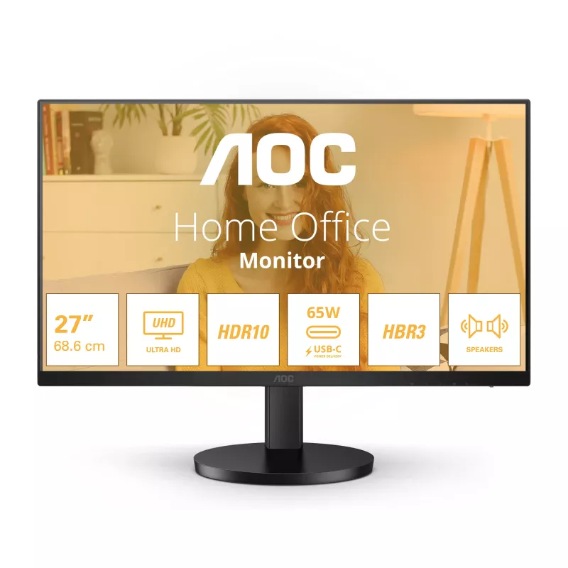 AOC B3 U27B3CF počítačový monitor 68,6 cm (27 inch) 3840 x 2160 pixelov 4K Ultra HD LCD čierny