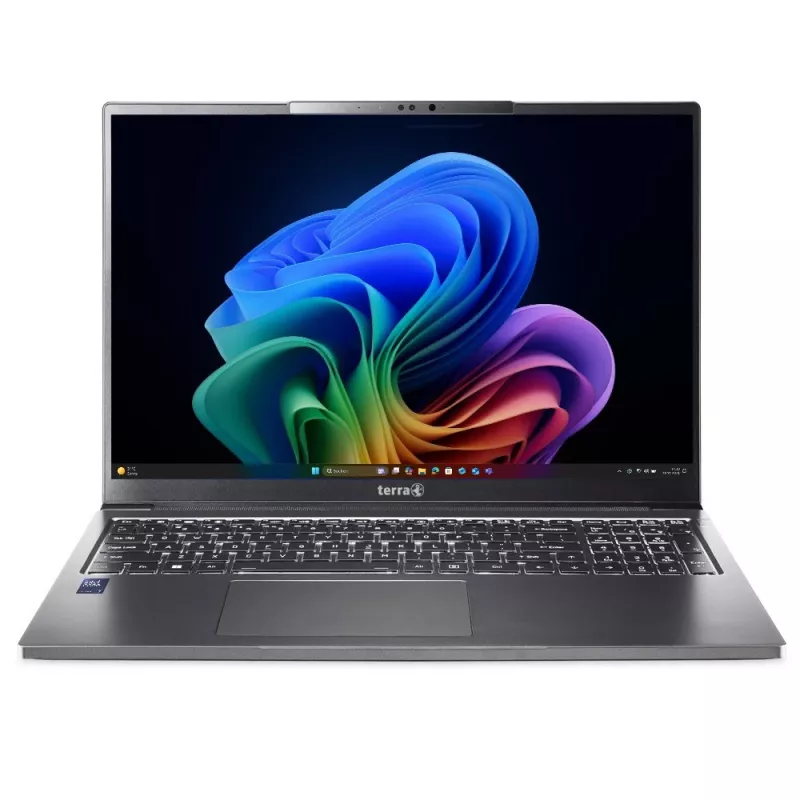 TERRA Mobile 1671L Copilot+ PC Intel Core Ultra 7 258V notebook 40,6 cm (16 inch) WQXGA 32 GB DDR5-SDRAM 1 TB SSD Wi-Fi 7 (802.11be) Windows 11 Pro nemčina sivý