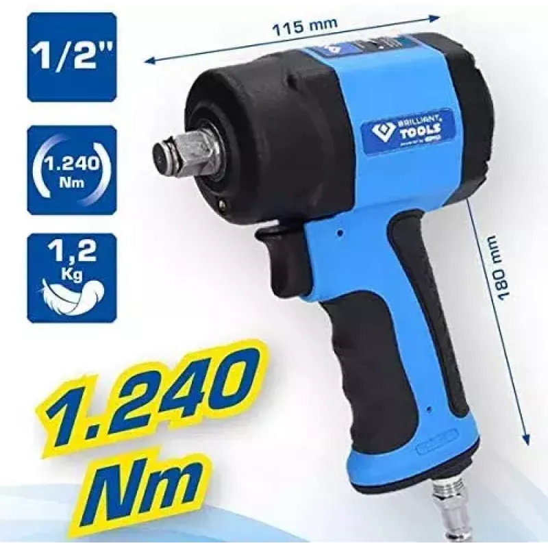 KS Tools Brilliant Tools BT160400 Pneumatický rázový uťahovák, max. 415 Nm