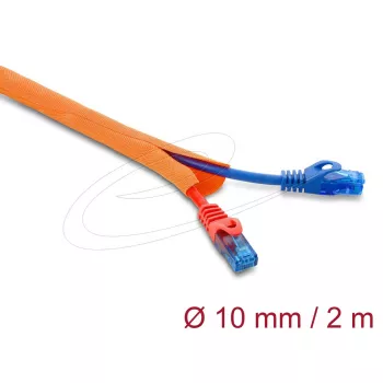 Ochranná hadica na káble samozatváracia DELOCK 2 m x 10 mm oranžová