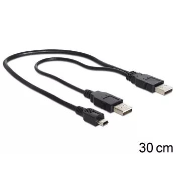 USB kábel DeLOCK 83178 USB 2.0 0,3 m 2 x USB A čierny