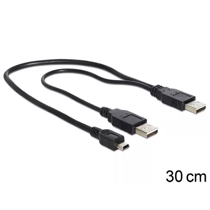 USB kábel DeLOCK 83178 USB 2.0 0,3 m 2 x USB A čierny