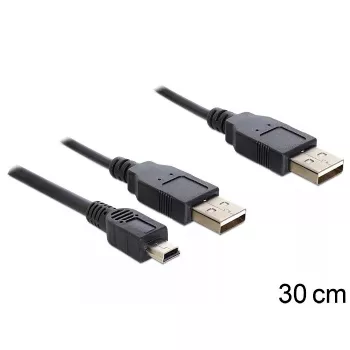 USB kábel DeLOCK 83178 USB 2.0 0,3 m 2 x USB A čierny