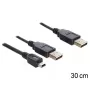 USB kábel DeLOCK 83178 USB 2.0 0,3 m 2 x USB A čierny