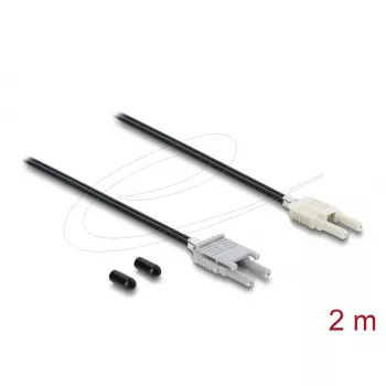 Optický adaptérový kábel DELOCK 91028 multimódový, 2 m, čierny/sivý