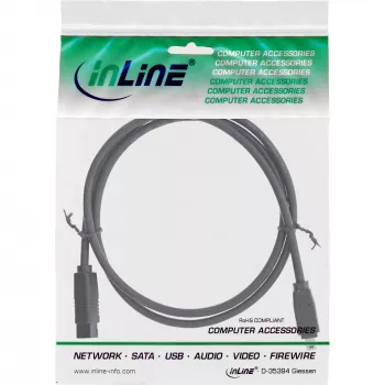 InLine FireWire 400 na 800 1394b kábel (4/9-pin konektor samec, 1,8 m), čierna
