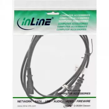 InLine napájací kábel konektor samec Anglicko / Euro 8 konektor samica, 1,8 m, BS 1363, C7 konektor samica, 250 V, 2,5 A