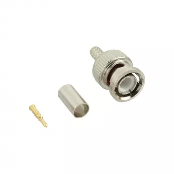 InLine BNC krimpovací konektor samec pre RG59 video kábel, bronz, 7 g, 70 mm, 123 mm, 15 mm, 9 g