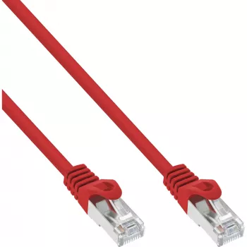 InLine patch kábel F/UTP Cat.5e červený 3 m