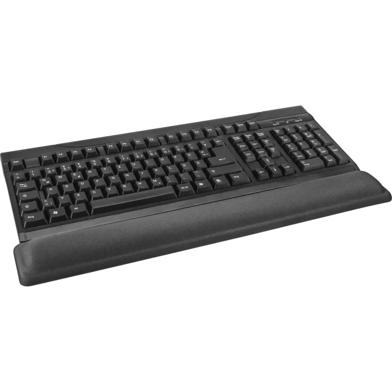 InLine 55454S Gélová podložka pod zápästie pre klávesnicu, čierna, 464x60x23 mm