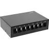 InLine desktopová konsolidačná bodová skrinka 8x Keystone RJ45, kov, čierna RAL9005