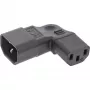 InLine adaptér napájacieho zdroja IEC 60320 C14/C13, ľavé/pravé zahnutie, 3-pólové IEC zariadenie