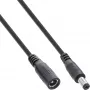 InLine predlžovací DC kábel, DC konektor samec/samica 5,5x2,1 mm, čierny, 1 m