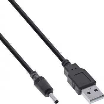 InLine USB DC napájací adaptér kábel, USB A samec na DC 3,5x1,35 mm, 3 m
