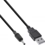 InLine USB DC napájací adaptér kábel, USB A samec na DC 3,5x1,35 mm, 3 m