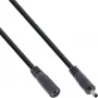 InLine predlžovací DC kábel, DC konektor samec/samica 3,5x1,35 mm, AWG 18, čierny, 2 m