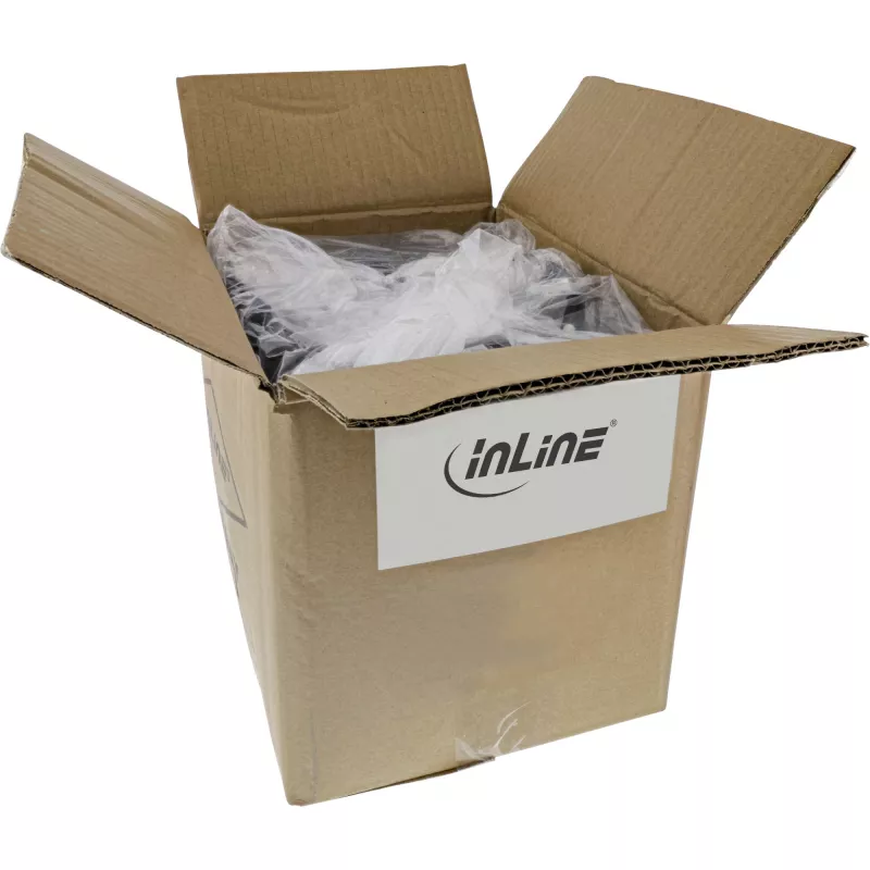InLine B-72502S Prepojovací kábel Cat.5e SF/UTP, 2 m, čierny, balenie 40 ks