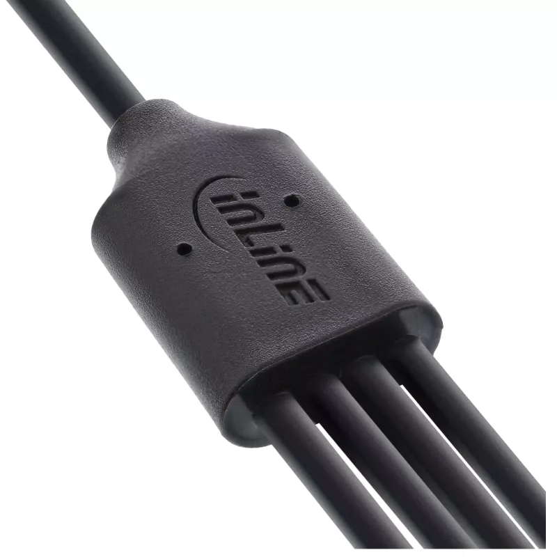 InLine USB 4in1 Y nabíjací kábel, 1x USB-A konektor samec na 4x USB-C konektor samec, čierny, 2 m