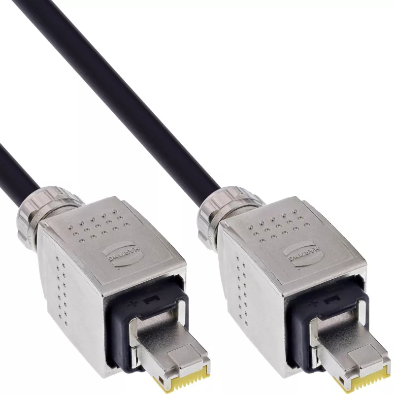 InLine sieťový kábel na bubne IP67 Outdoor PUR Harting, Cat.6A S/FTP, 90 m