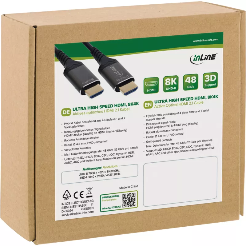 InLine 17930X HDMI kábel 30 m HDMI Type-A (Standard) čierny
