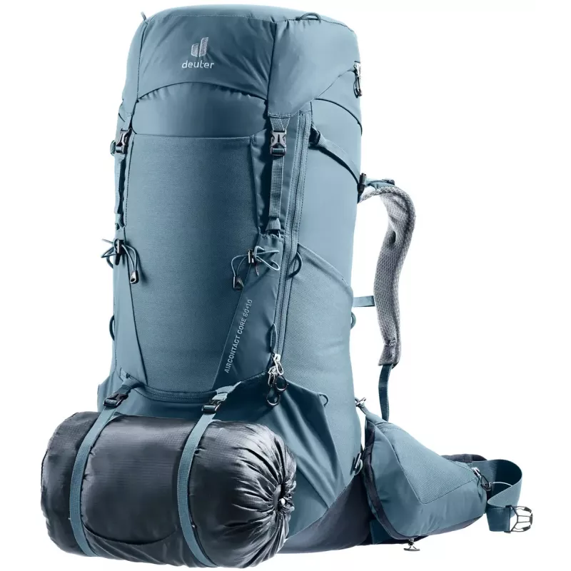 Batoh DEUTER Aircontact Core 60+10, vnútorný rám, 60 l (+10 l), 2,31 kg, modrý