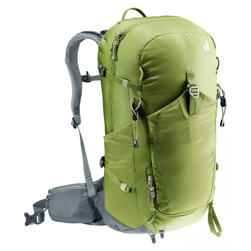 Turistický batoh DEUTER Trail Pro 33 — 33 l, polyamid, pláštenka, vetranie, bedrový pás