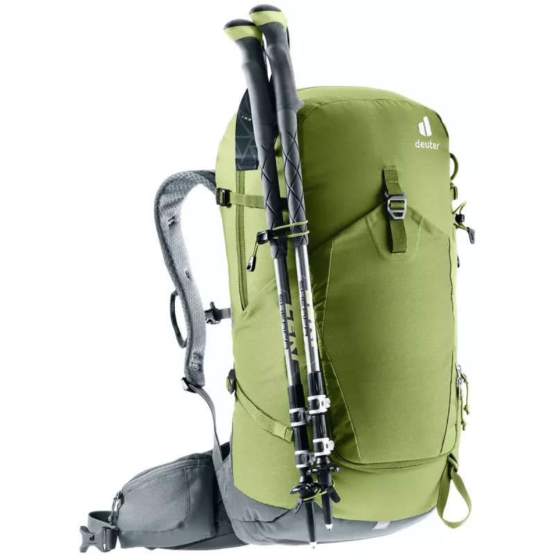 Turistický batoh DEUTER Trail Pro 33 — 33 l, polyamid, pláštenka, vetranie, bedrový pás