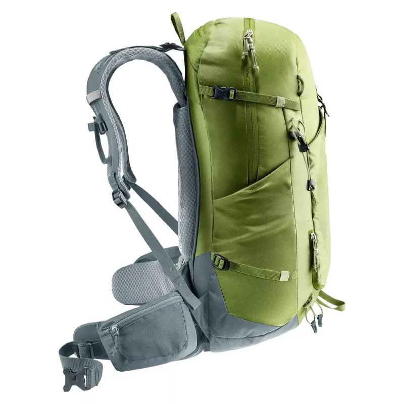 Turistický batoh DEUTER Trail Pro 33 — 33 l, polyamid, pláštenka, vetranie, bedrový pás