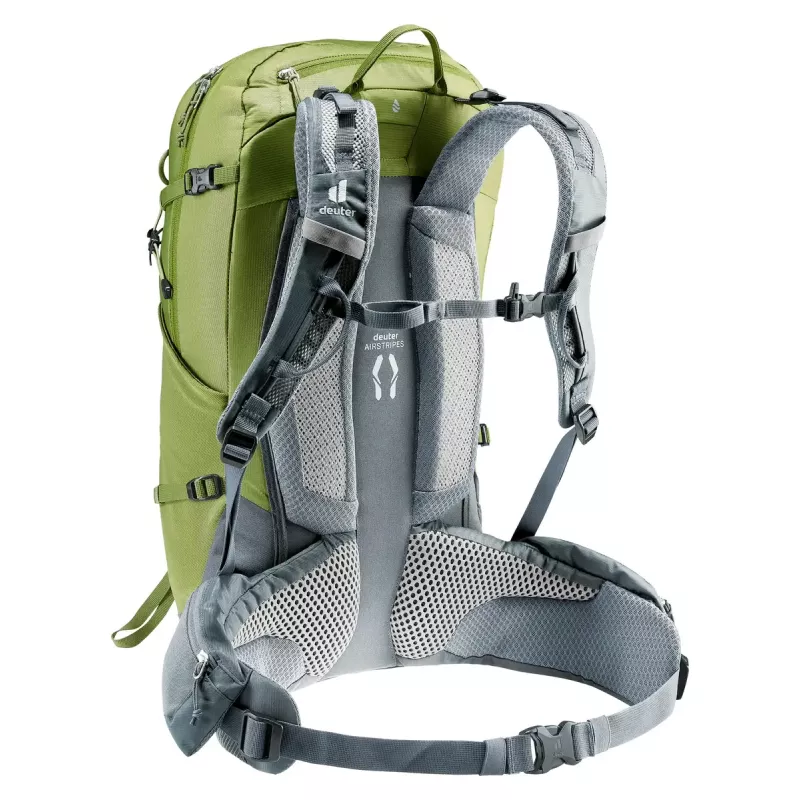 Turistický batoh DEUTER Trail Pro 33 — 33 l, polyamid, pláštenka, vetranie, bedrový pás
