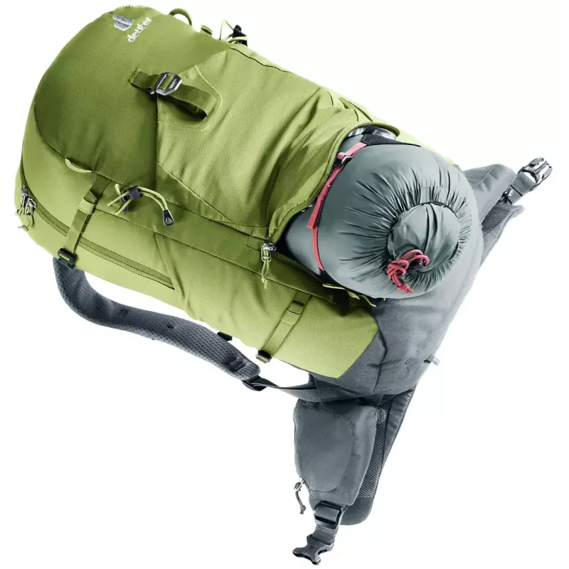 Turistický batoh DEUTER Trail Pro 33 — 33 l, polyamid, pláštenka, vetranie, bedrový pás