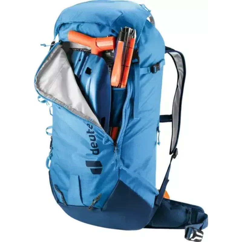 Batoh DEUTER Freescape Lite 26 l — bezrámový skialpinistický batoh, 26 l, 1,18 kg, top loading, modrý