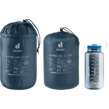 Spacák mumia DEUTER Astro 500 (-2°C/28°F), ripstop modrý, 2050×750×480 mm