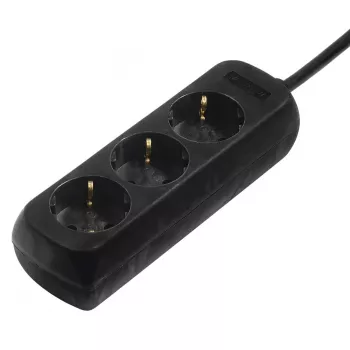 Hama 00108841 prepäťová ochrana čierna 3 AC zásuvky 230 V 3 m