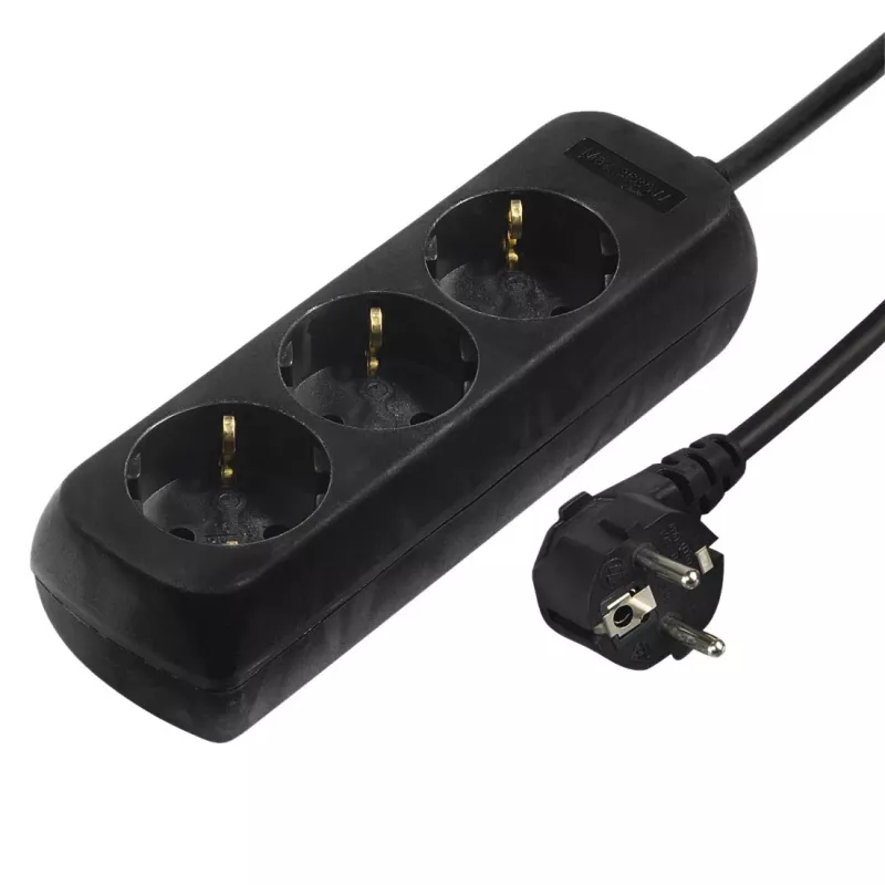 Hama 00108841 prepäťová ochrana čierna 3 AC zásuvky 230 V 3 m
