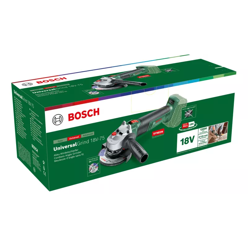 Bosch Universal Grind 18V-75 uhlová brúska 11,5 cm 12000 ot/min 1,7 kg