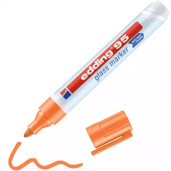 Sklený marker Edding 95 Bullet-Tip oranžový