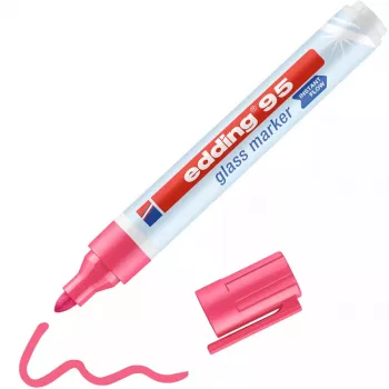 Sklený marker Edding 95 guľatý hrot ružový