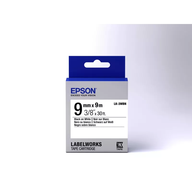 Epson kazeta s etiketami Standard LK-3WBN štandardná čierna/biela 9 mm (9 m)