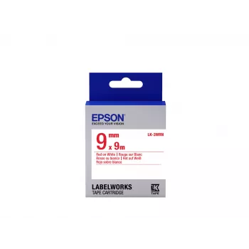 Epson kazeta s etiketami Standard LK-3WRN červená/biela 9mm (9m), červená na bielej, Japonsko, 9 mm, 9 m, 1 ks, 25 mm