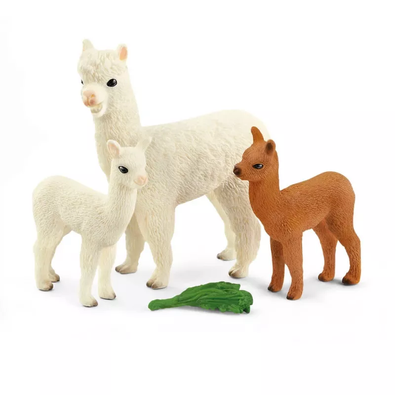 schleich WILD LIFE sada alpaka, les, divé zvieratá / dobrodružná hračka, 3 rok(ov), hnedá, biela