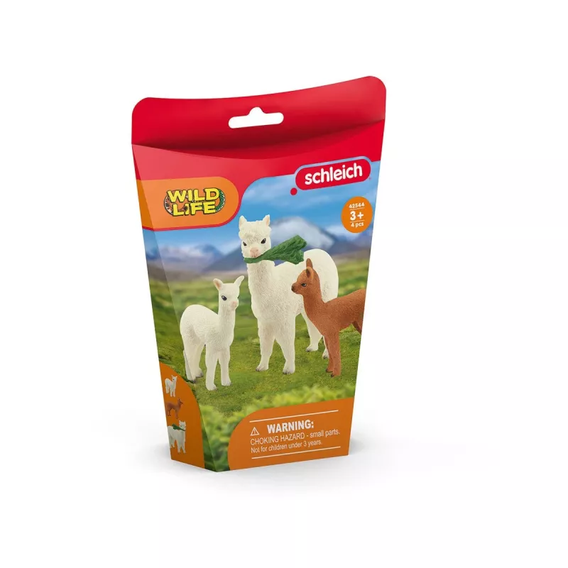 schleich WILD LIFE sada alpaka, les, divé zvieratá / dobrodružná hračka, 3 rok(ov), hnedá, biela