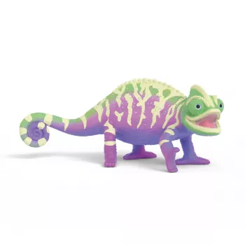 schleich Caspar chameleón v dúhových farbách, 3 roky, viacfarebný, plast