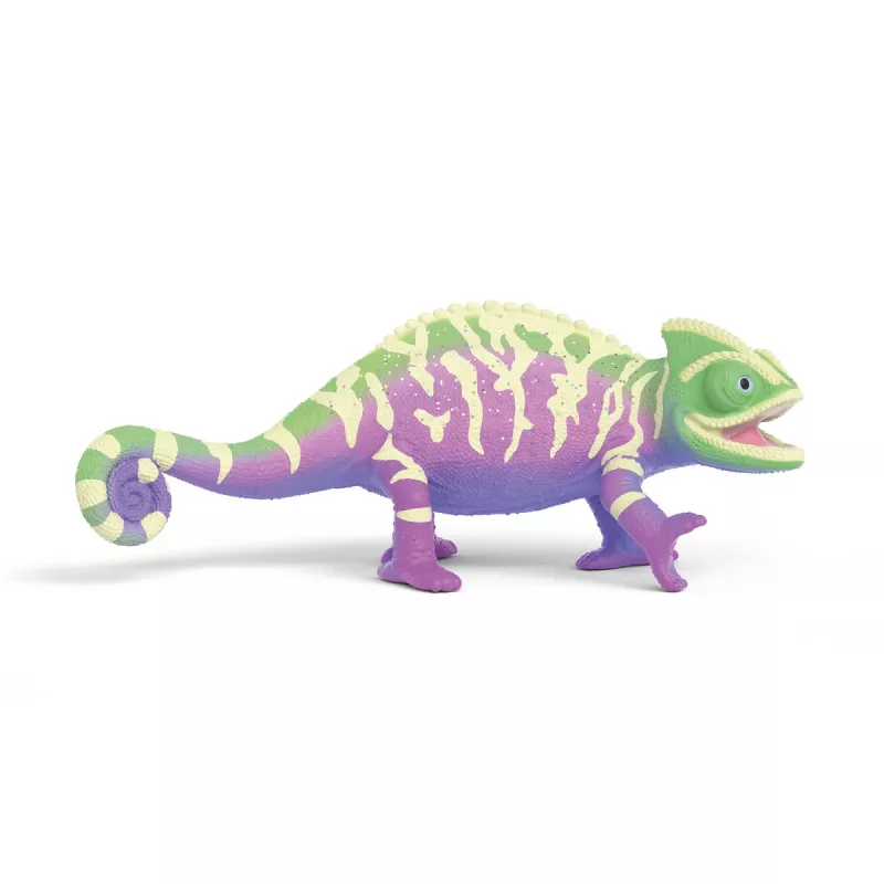 schleich Caspar chameleón v dúhových farbách, 3 roky, viacfarebný, plast