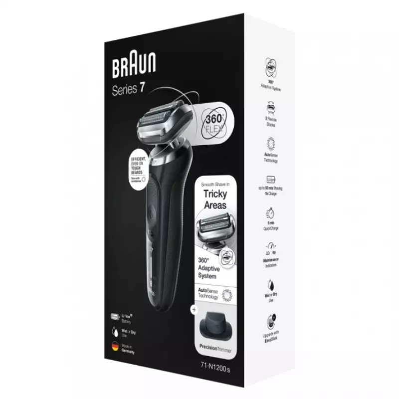 Braun Series 7 71-N1200s fóliový holiaci strojček zastrihávač nehrdzavejúca oceľ